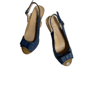 Women’s Blue Bow Peep Toe Wedge